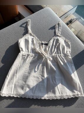 Brandy Melville Lace-Trim Tank Top